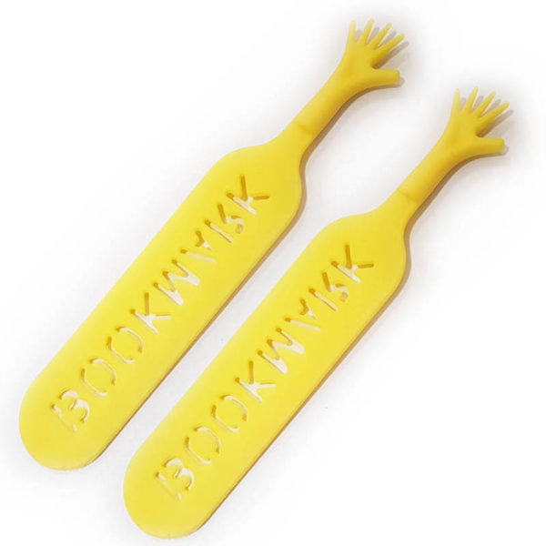 Set of 2 funny bookmarks | Yellow