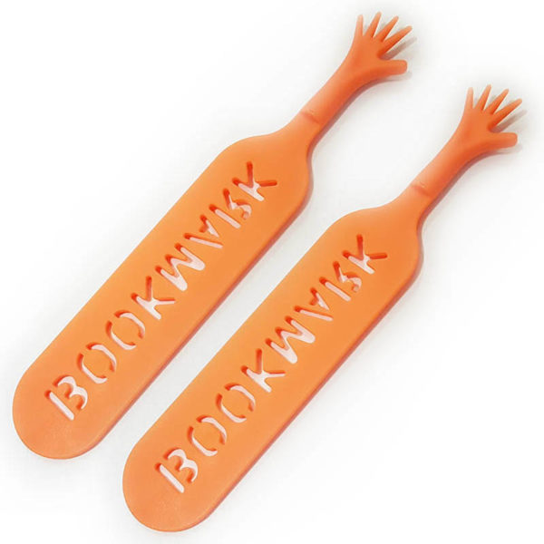 Set of 2 funny bookmarks | Orange