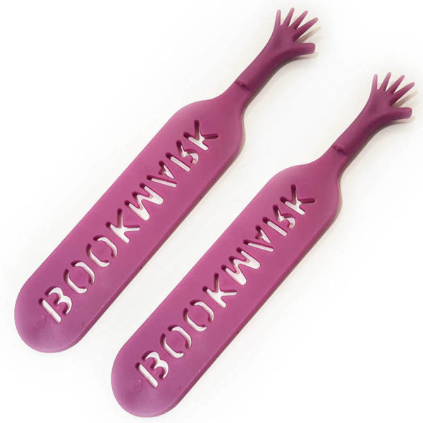 Set of 2 funny bookmarks | Purple