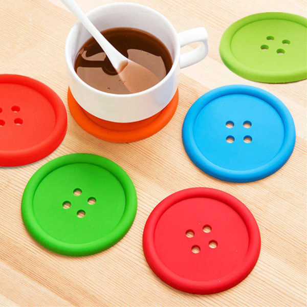 2 Soucoupes bouton pour tasse | Vert