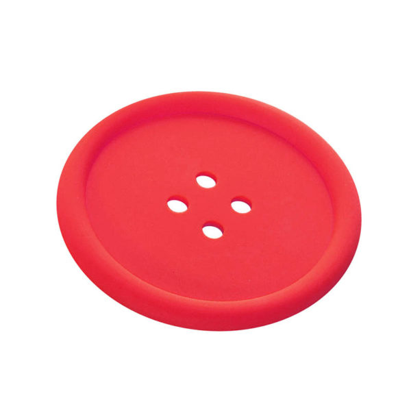 2 Soucoupes bouton pour tasse | Rouge