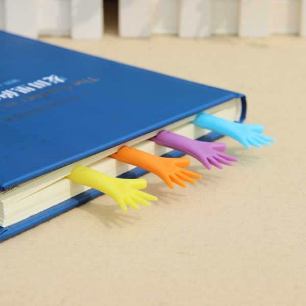 Set of 4 colorful funny bookmarks