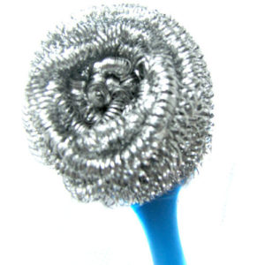 Brosse ludique de nettoyage avec paille de fer | Bleu