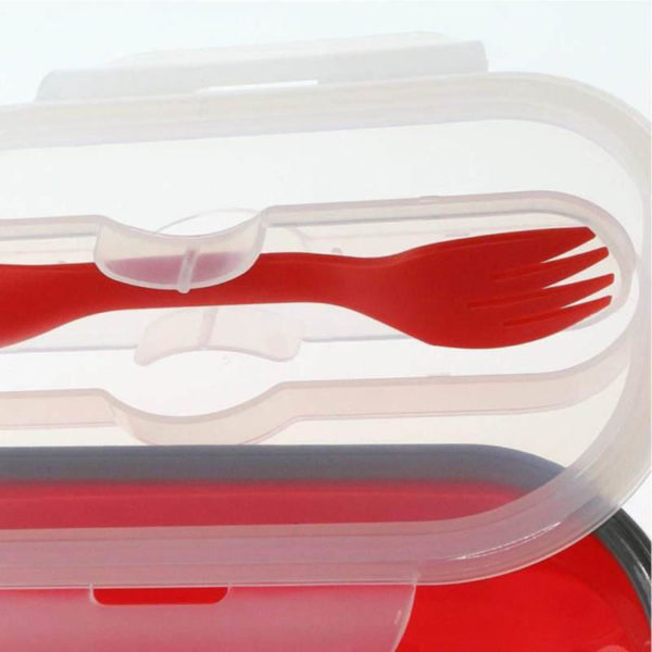 Collapsible lunch box 1 compartment | Red