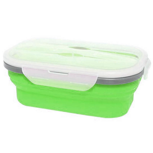 Collapsible lunch box 1 compartment | Green