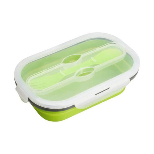 Collapsible lunch box 1 compartment | Green