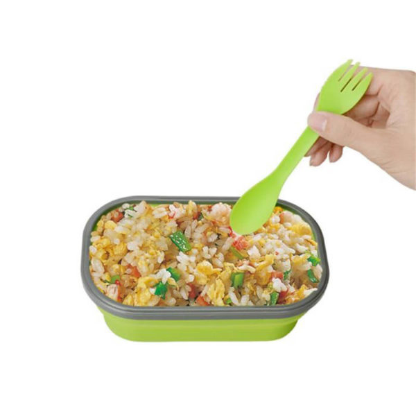 Boîte à repas pliable avec 1 compartiment | Vert