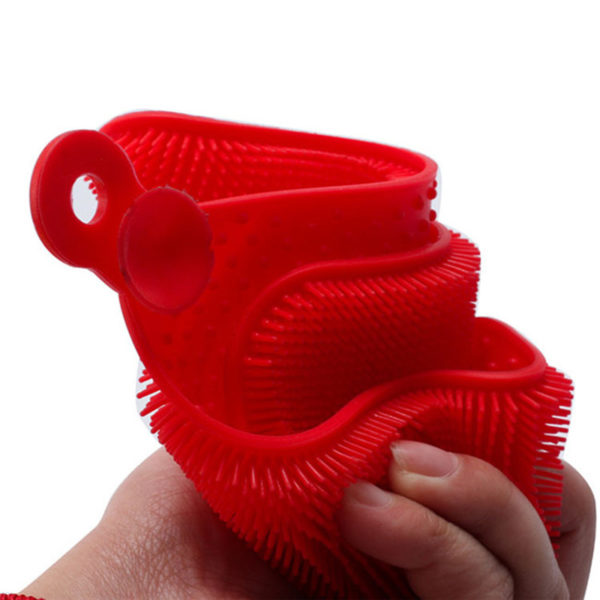 Brosse éponge multifonction en silicone | Rouge