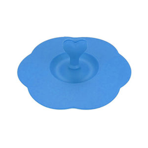 Couvercle en silicone avec porte-cuillère | Bleu