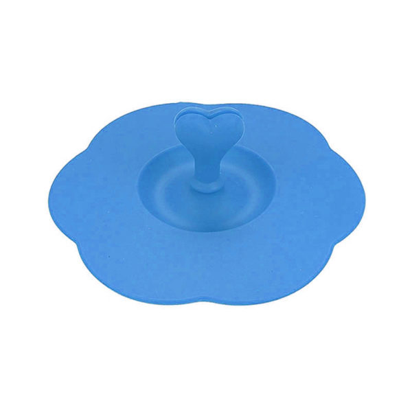 Silicone cup lid with spoon holder | Blue