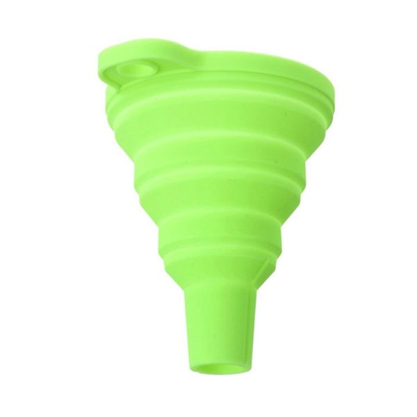 Mini foldable silicone funnel | Green