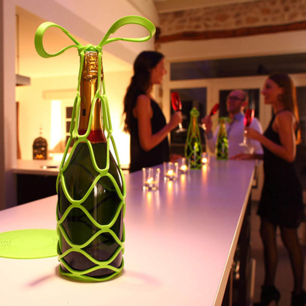 Porte-bouteille de vin en silicone | Vert