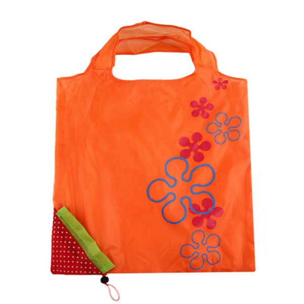 Reusable foldable shopping bag Strawberry | Orange