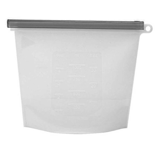 Durable Silicone Storage Bag | White