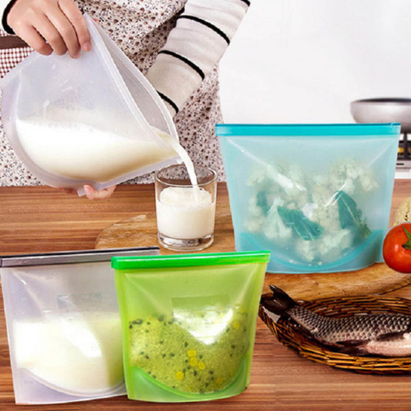 Durable Silicone Storage Bag | White