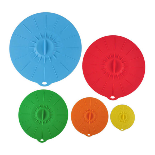 Colorful Silicone lids set from Ø 10cm to Ø 30cm