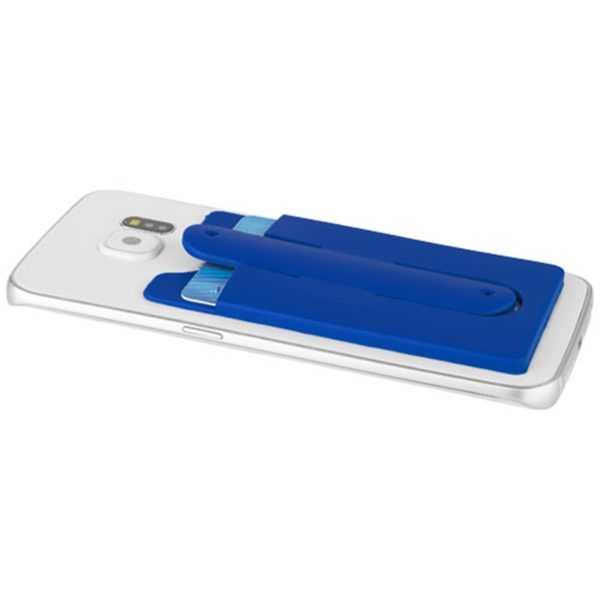 Support de téléphone et de cartes en silicone | Bleu