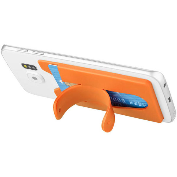 Support de téléphone et de cartes en silicone | Orange