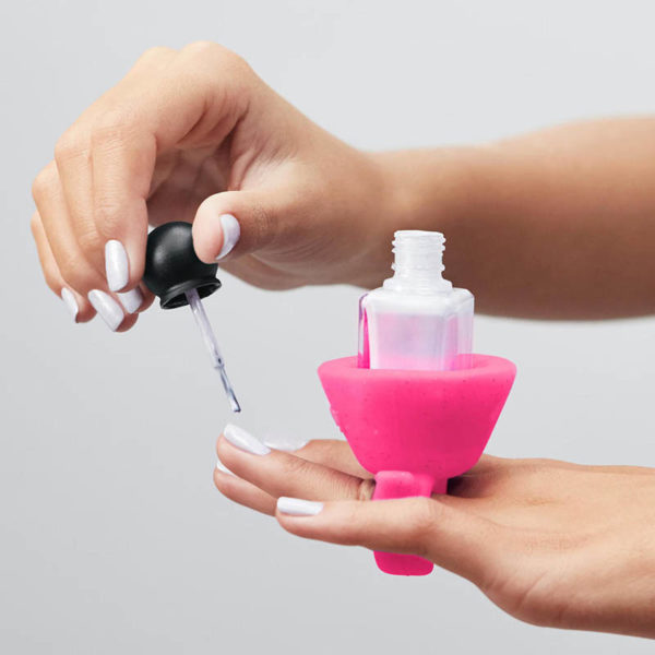 Nail polish bottle ring holder | Pink