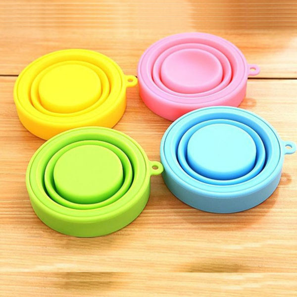 Collapsible silicone cup | Yellow