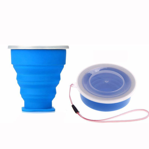 Travel Silicone folding cup | Blue