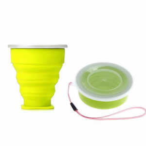 Travel Silicone folding cup | Yellow