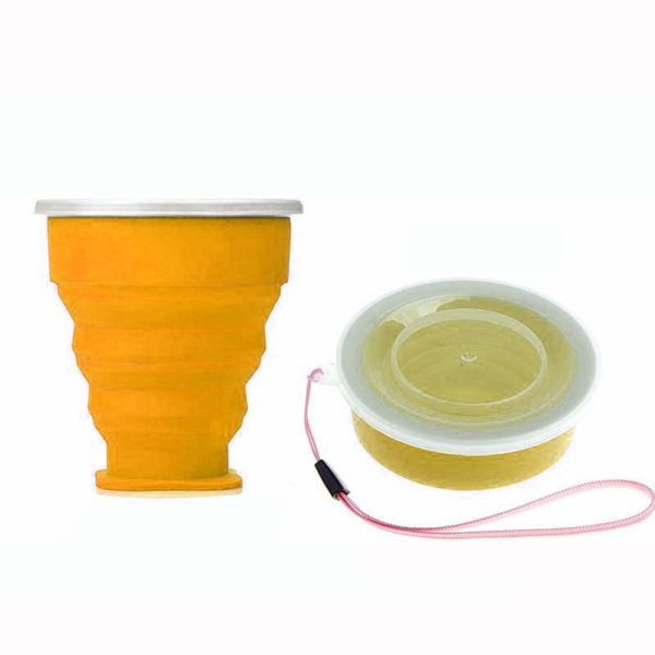Travel Silicone folding cup | Orange