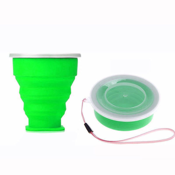 Travel Silicone folding cup | Green