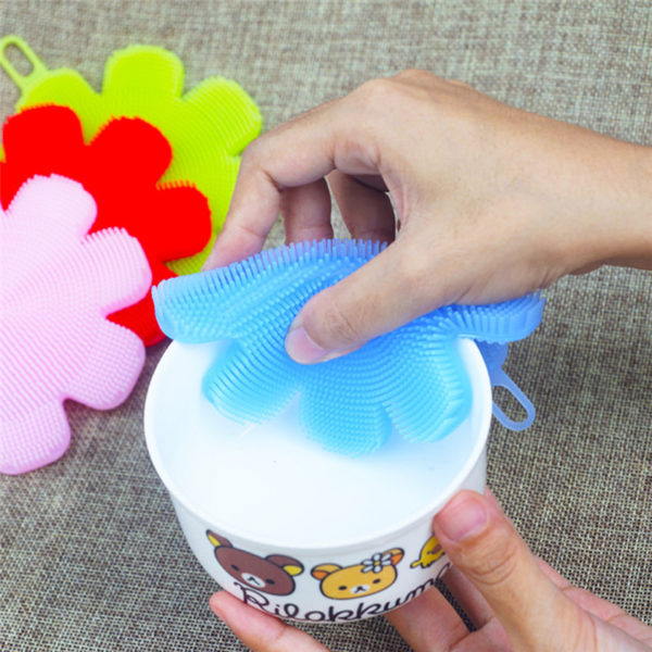 Magic silicone sponge Flower | Red