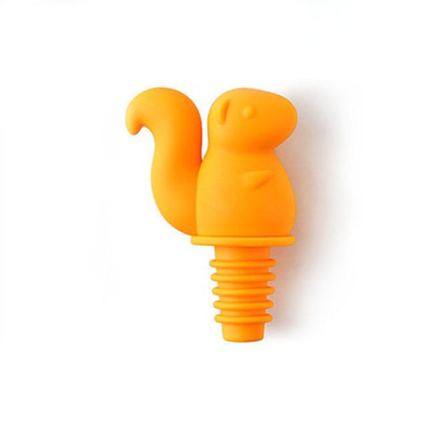 Squirrel Silicone Stopper | Yellow