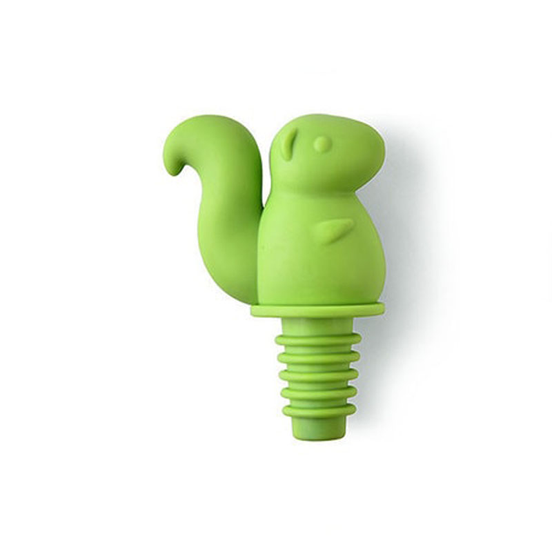 Squirrel Silicone Stopper | Green