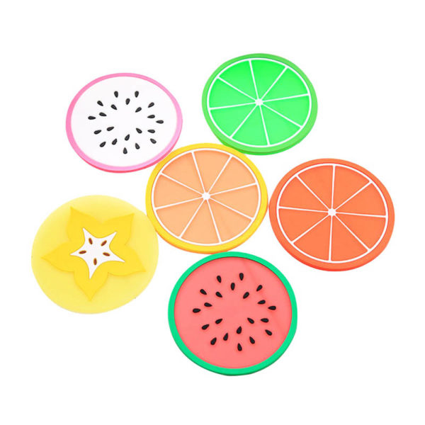 Lot of 6 fruity coasters