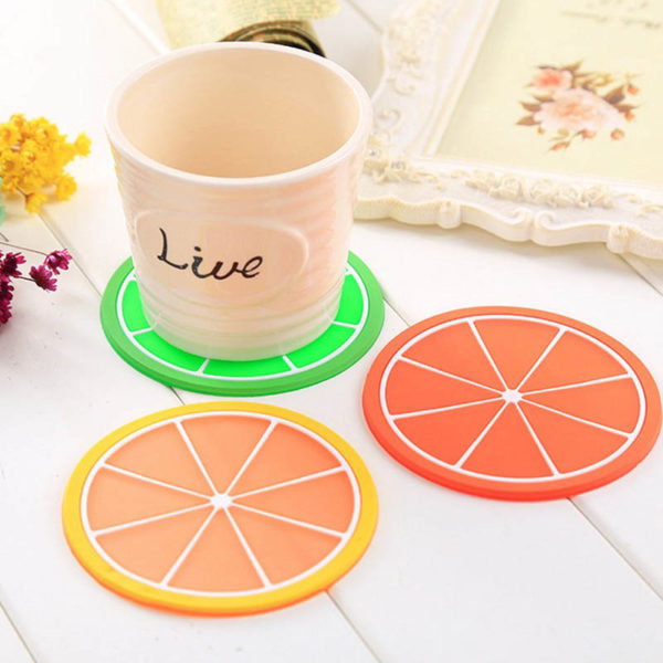 Lot of 6 fruity coasters