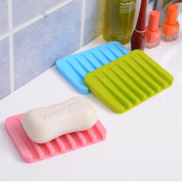 Colorful silicone soap dish | White