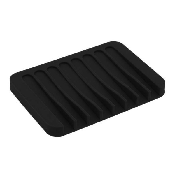Porte-savon coloré en silicone | Noir