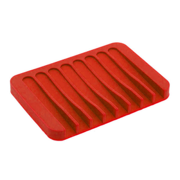 Porte-savon coloré en silicone | Rouge