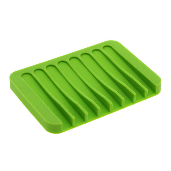 Colorful silicone soap dish | Green