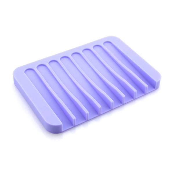 Porte-savon coloré en silicone | Violet