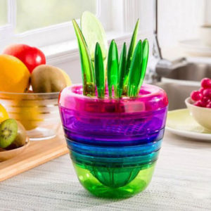 Set of 10 colorful kitchen tools