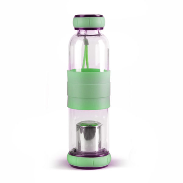 Glass Tea Infuser Bottle 550ml | Green