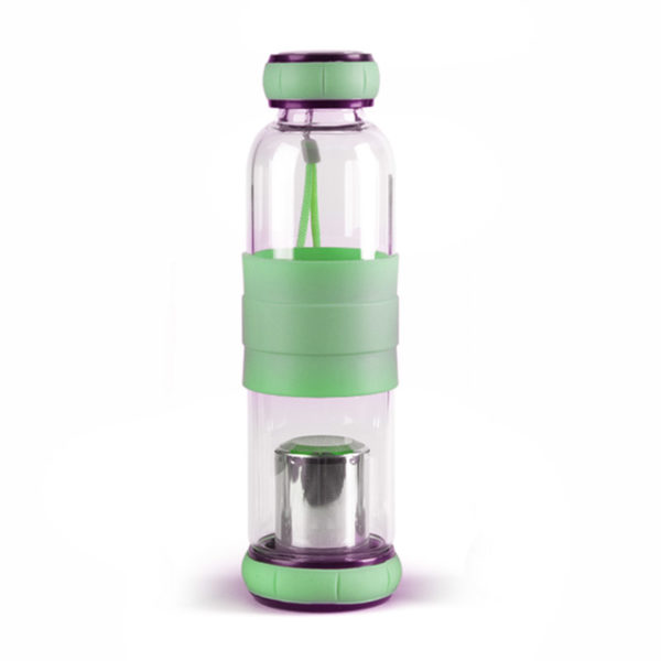 Bouteille Infuseur à thé en verre 550ml | Vert