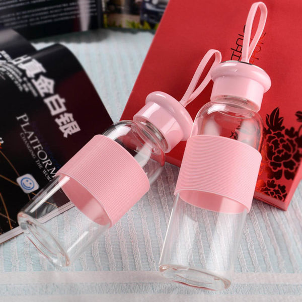 Colored glass bottle | Pink