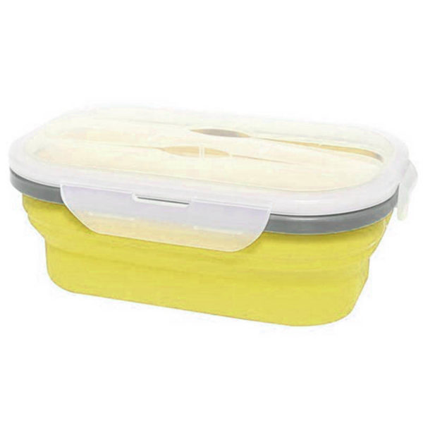 Collapsible lunch box 1 compartment | Yellow