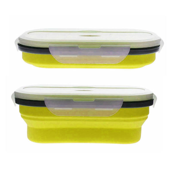 Collapsible lunch box 1 compartment | Yellow