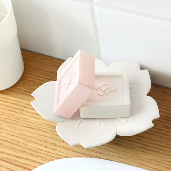 Flower soap dish | White