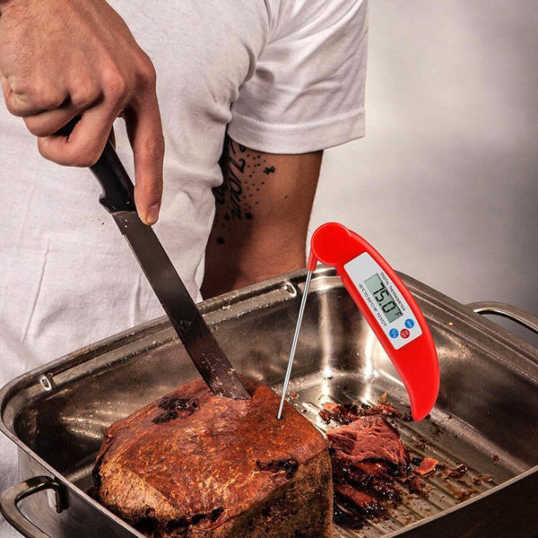 Foldable probe thermometer | Red