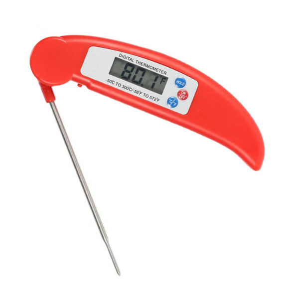 Foldable probe thermometer | Red