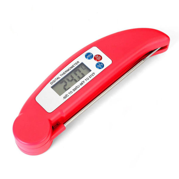 Foldable probe thermometer | Red
