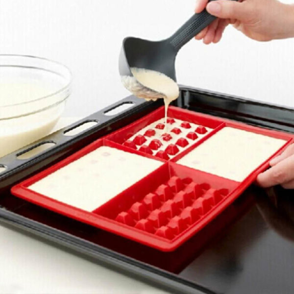 Silicone waffle mold | Red