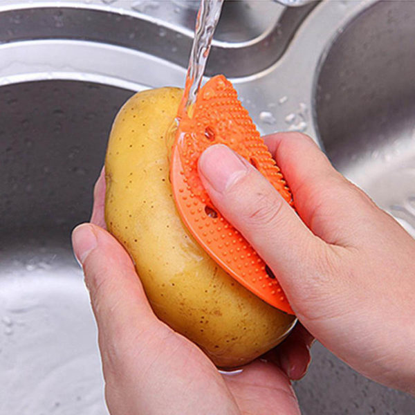 Brosse à légumes en silicone | Bleu